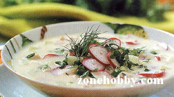 окрошка на кефире